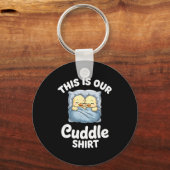Cute Duck Couple Cozy This Is Our Cuddle  Sleutelhanger (Voorkant)