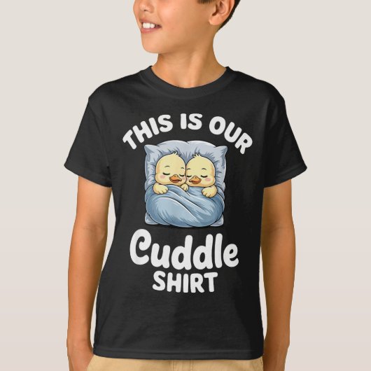 Cute Duck Couple Cozy This Is Our Cuddle  T-shirt (Voorkant)
