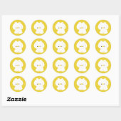 Cute Duck Couple Ronde Sticker (Vel)
