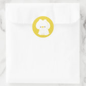 Cute Duck Couple Ronde Sticker (Tas)