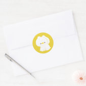 Cute Duck Couple Ronde Sticker (Envelop)