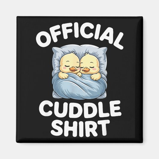 Cute Duck Couple Snuggle Cuddle  Magneet (Voorkant)