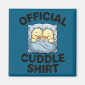 Cute Duck Couple Snuggle Cuddle  Magneet (Voorkant)