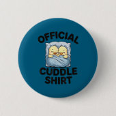 Cute Duck Couple Snuggle Cuddle  Ronde Button 5,7 Cm (Voorkant)