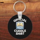 Cute Duck Couple Snuggle Cuddle  Sleutelhanger (Voorkant)