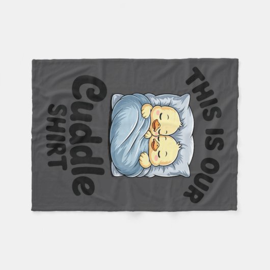 Cute Duck Couple This Is Our Cuddle  Fleece Deken (Voorkant (Horizontaal))