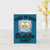 Cute Duck Couple This Is Our Cuddle  Kaart (Gele Bloem)