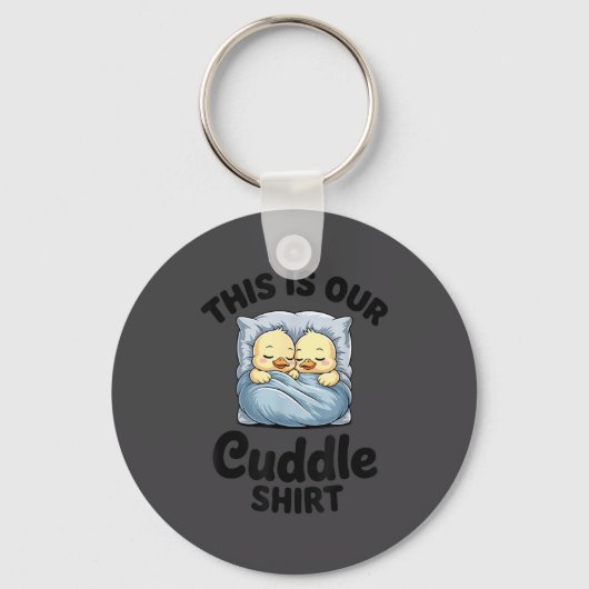Cute Duck Couple This Is Our Cuddle Sleutelhanger (Voorkant)