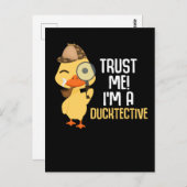 Cute Duck Detective Animal Humor Duck Lover Briefkaart (Voorkant / Achterkant)
