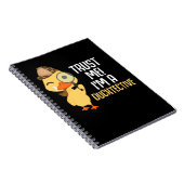Cute Duck Detective Animal Humor Duck Lover Notitieboek (Rechterzijde)