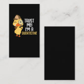 Cute Duck Detective Animal Humor Duck Lover Visitekaartje (Voorkant / Achterkant)