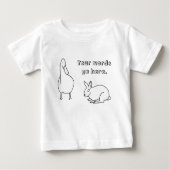 Cute Duck en Rabbit Drawing Jouw tekst tshirts (Voorkant)