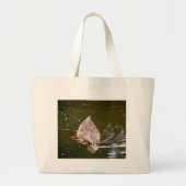 Cute Duck Feeding Grote Tote Bag (Voorkant)