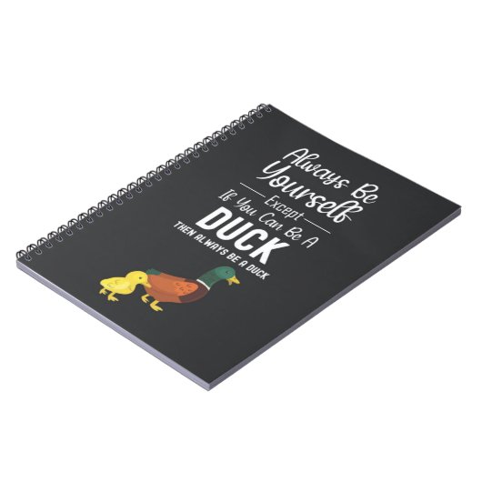 Cute Duck Gifts Funny Humor Animals Quote Cartoon Notitieboek (Linkerzijde)