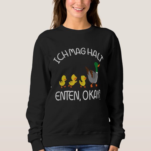 Cute Duck ik hou van het houden van Ducks oké Trui (Voorkant)
