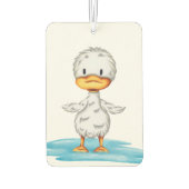 Cute Duck in Puddle Illustrated Luchtverfrisser (Achterkant)