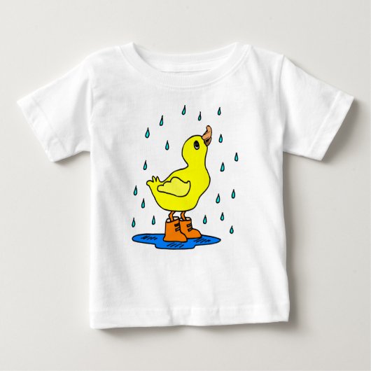 Cute Duck in Rain (Voorkant)