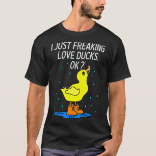Cute Duck Love Duck Ik ben gewoon gek op trut Duck T-shirt