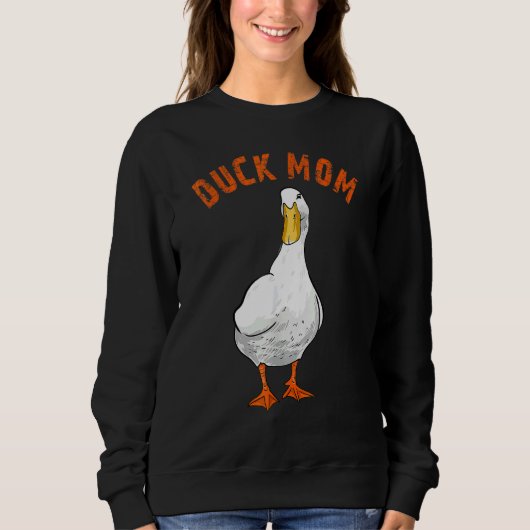 Cute Duck Mam Illustration Duck Owner Trui (Voorkant)