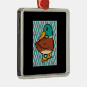 Cute Duck Metalen Ornament (Rechts)