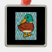 Cute Duck Metalen Ornament (Voorkant)