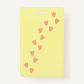 Cute Duck Nurse Yellow Hall Pass Badge (Achterkant)