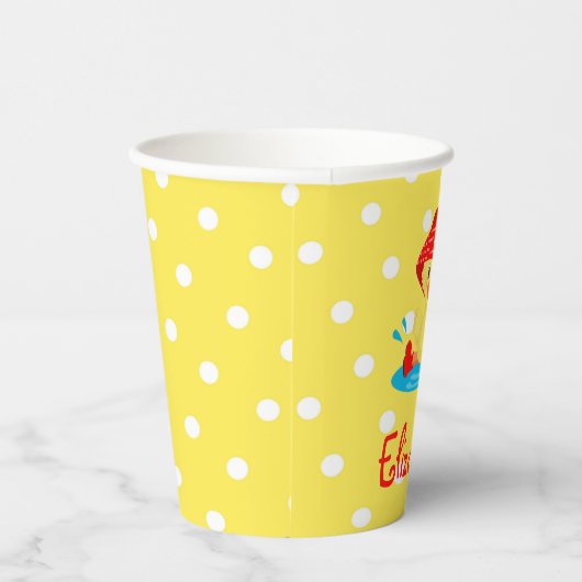 Cute Duck Paper cup Papieren Bekers (Rechts)