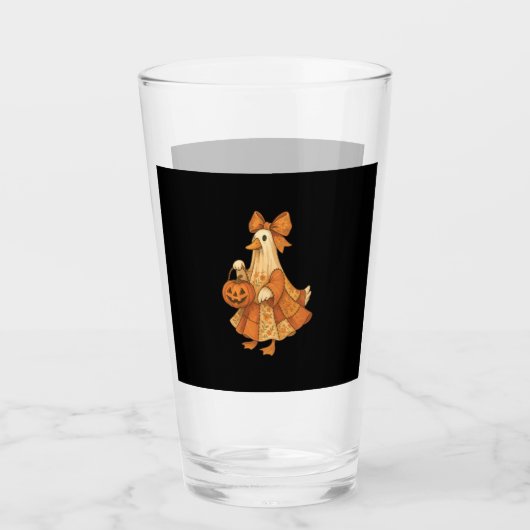 Cute Duck Patchwork Halloween Party Glas (Voorkant)