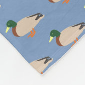Cute Duck Pattern op Blue Fleece Deken (Hoek)