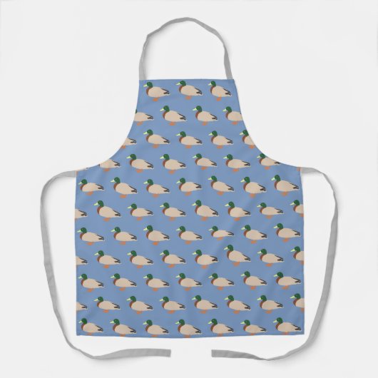 Cute Duck Pattern op Blue Schort (Voorkant)