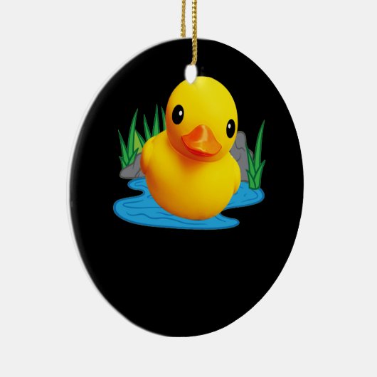 Cute Duck Rubber die 3D-effect vermindert Keramisch Ornament (Rechts)
