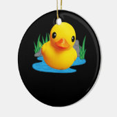 Cute Duck Rubber die 3D-effect vermindert Keramisch Ornament (Links)