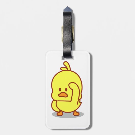 Cute Duck Rubber Ducking Dierenvriend Gift Bagagelabel (Achterkant verticaal)