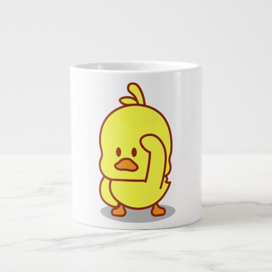Cute Duck Rubber Ducking Dierenvriend Gift Grote Koffiekop (Voorkant)