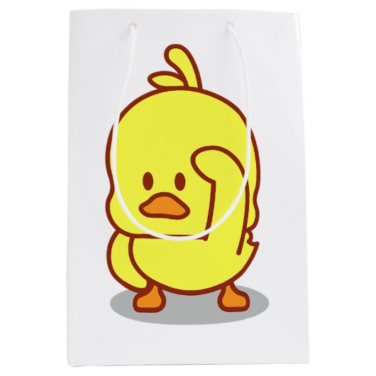 Cute Duck Rubber Ducking Dierenvriend Gift Medium Cadeauzakje (Voorkant)