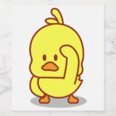 Cute Duck Rubber Ducking Dierenvriend Gift Wijn Etiket (Enkel label)