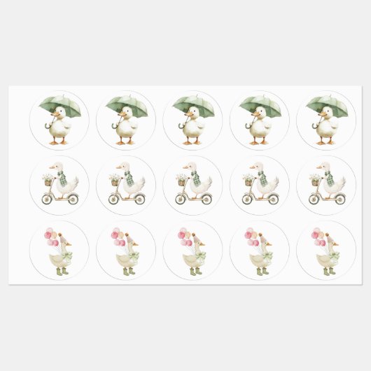 Cute Duck Stickers (Vel)
