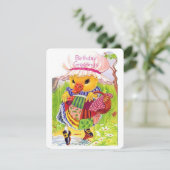  Cute Duck test het water Feestdagenkaart (Staand voorkant)