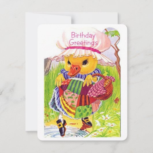  Cute Duck test het water Feestdagenkaart (Voorkant)