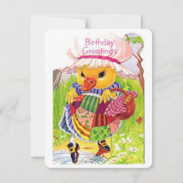  Cute Duck test het water Feestdagenkaart