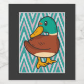 Cute Duck Wijn Etiket (Enkel label)