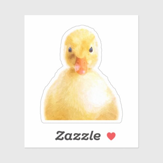 Cute Ducking Portret Sticker (Vel)