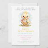 Cute Duckling Easter Egg Hunt Party Kaart (Voorkant)