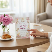 Cute Duckling First Birthday Invitation Kaart