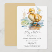 Cute Duckling Gender Neutral Baby Shower Kaart (Voorkant / Achterkant)