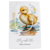 Cute Duckling Geslachtsneutrale Babyshower Medium Cadeauzakje (Voorkant)