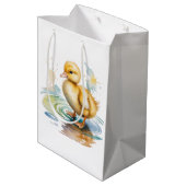 Cute Duckling Geslachtsneutrale Babyshower Medium Cadeauzakje (Achterkant Gekanteld)