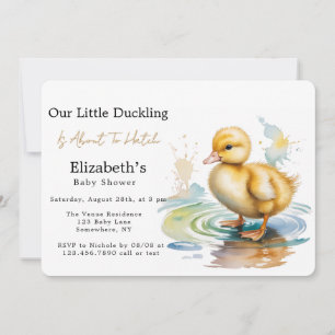 Cute Duckling Geslachtsonzijdige Baby Shower Kaart