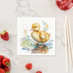 Cute Duckling Geslachtsonzijdige Babyshower Servet