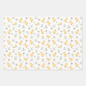 Cute Ducklings and Wildflowers Pattern Inpakpapier Vel (Voorkant)